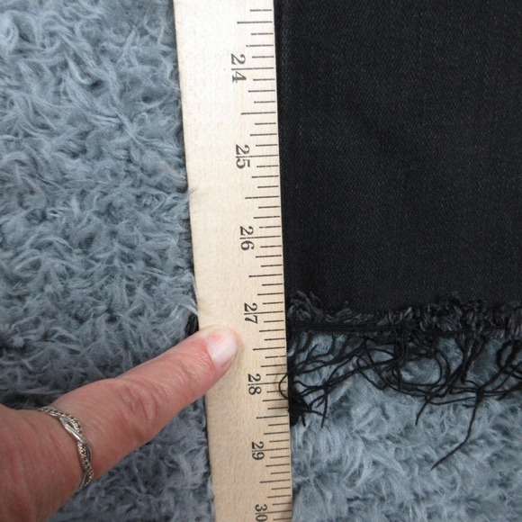 VERVET Jeans Womens 31 Black Bella High Rise Flare Frayed Hem 30x27* V2520N NWT - Picture 7 of 16